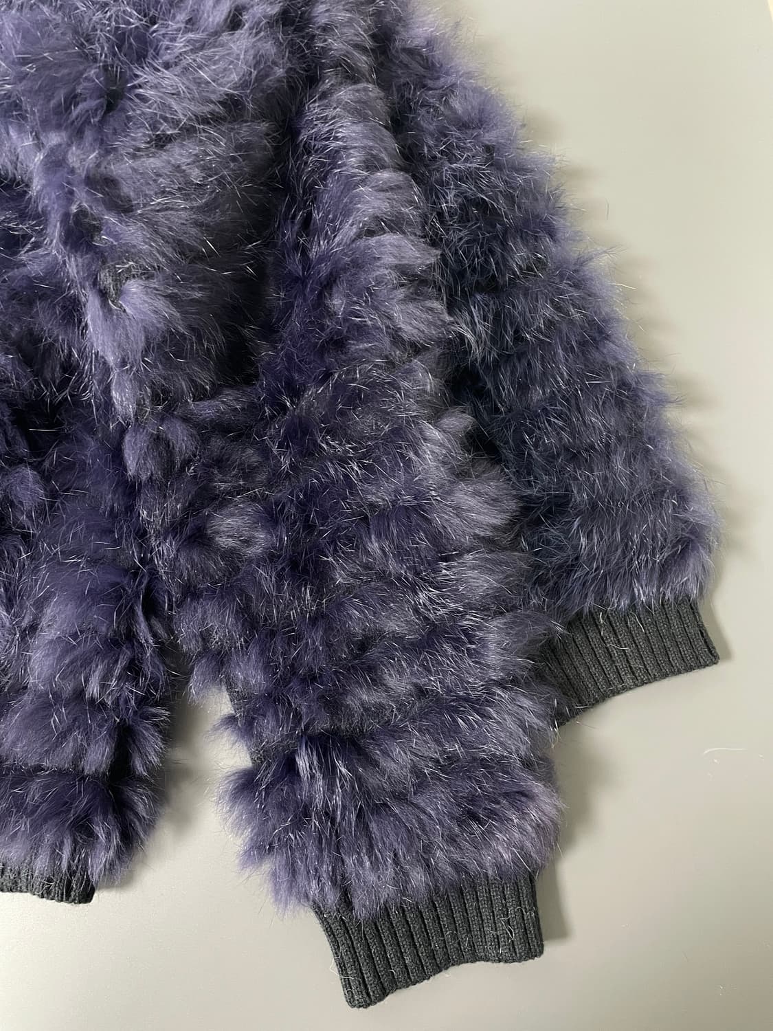 [1] 산드로 래빗 퍼 니트 바이커자켓 상품이미지5