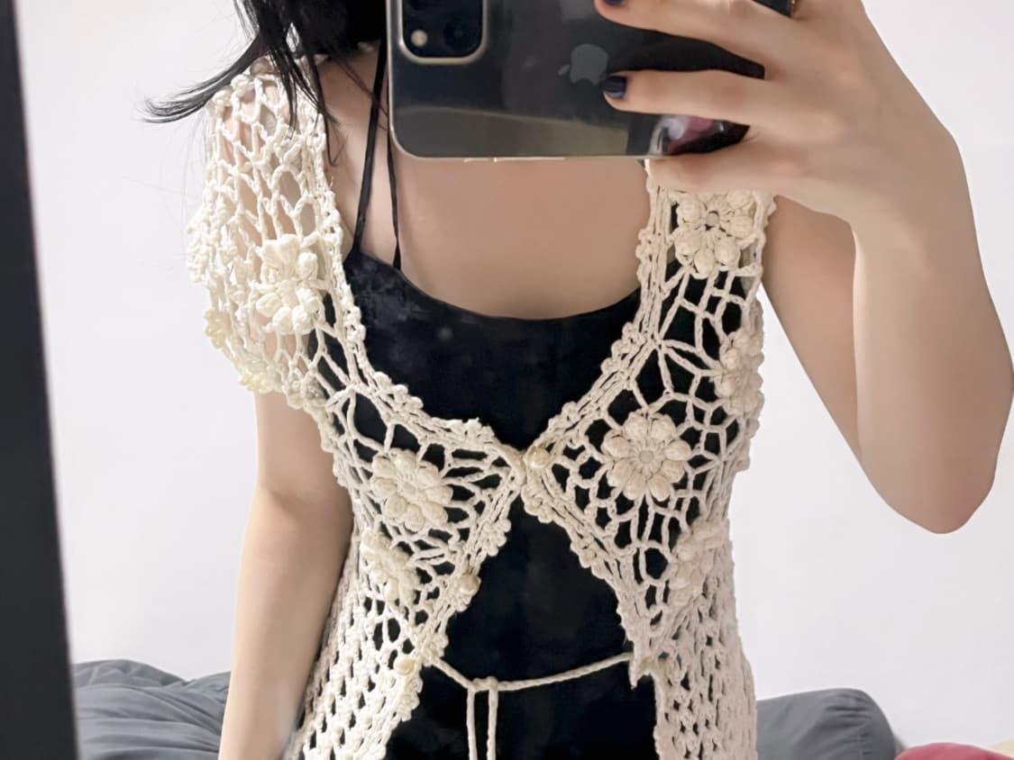 flower knitted cardigan 상품이미지3