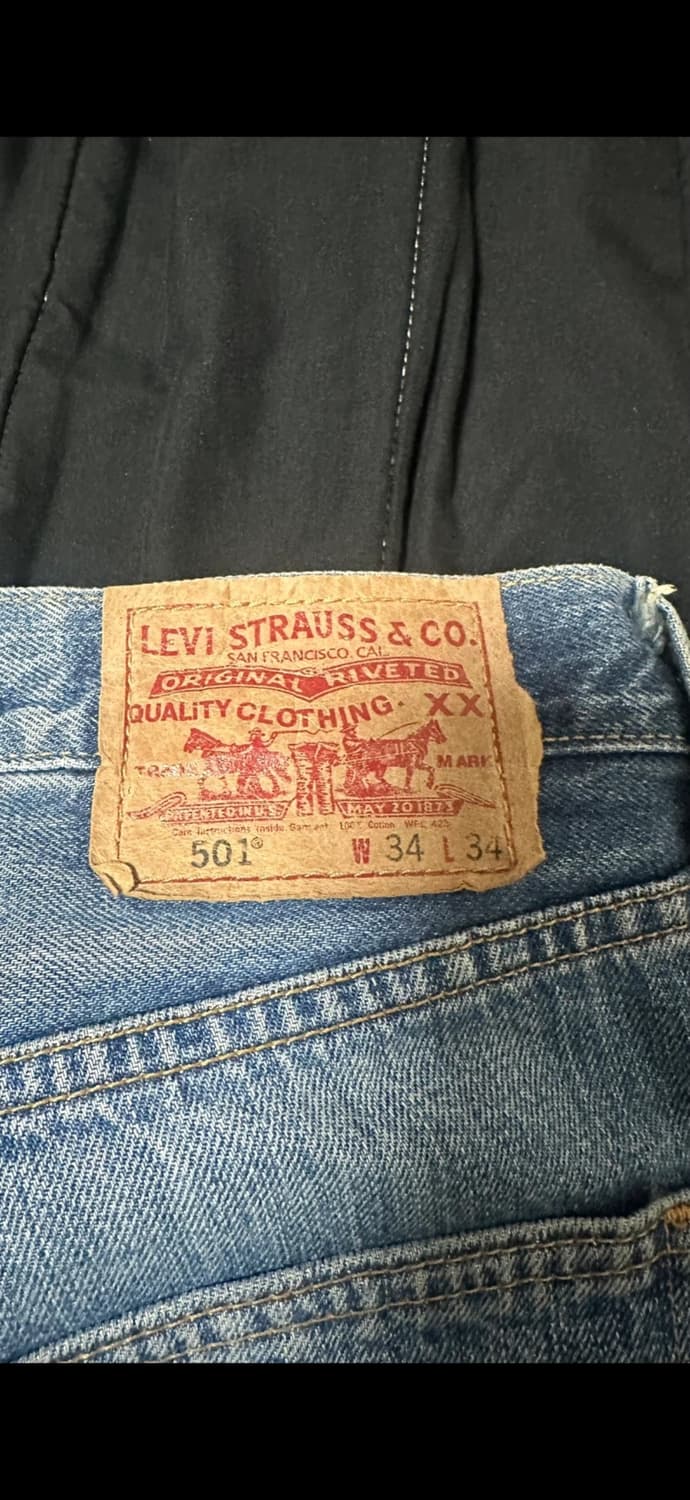 리바이스 501 연청 W34 L34 상품이미지4