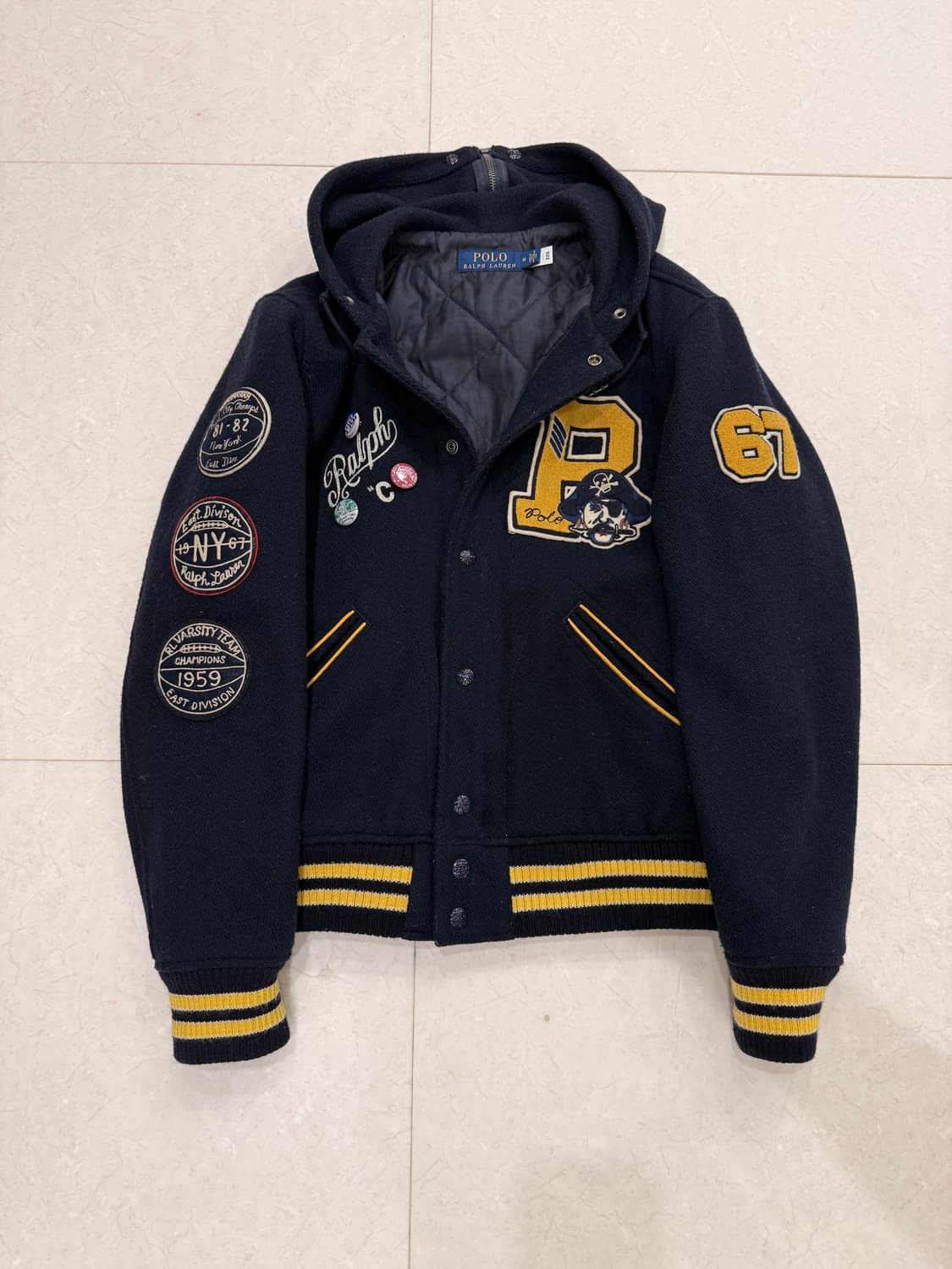 폴로 랄프로렌 울 후드 바시티 스타디움 상품이미지1