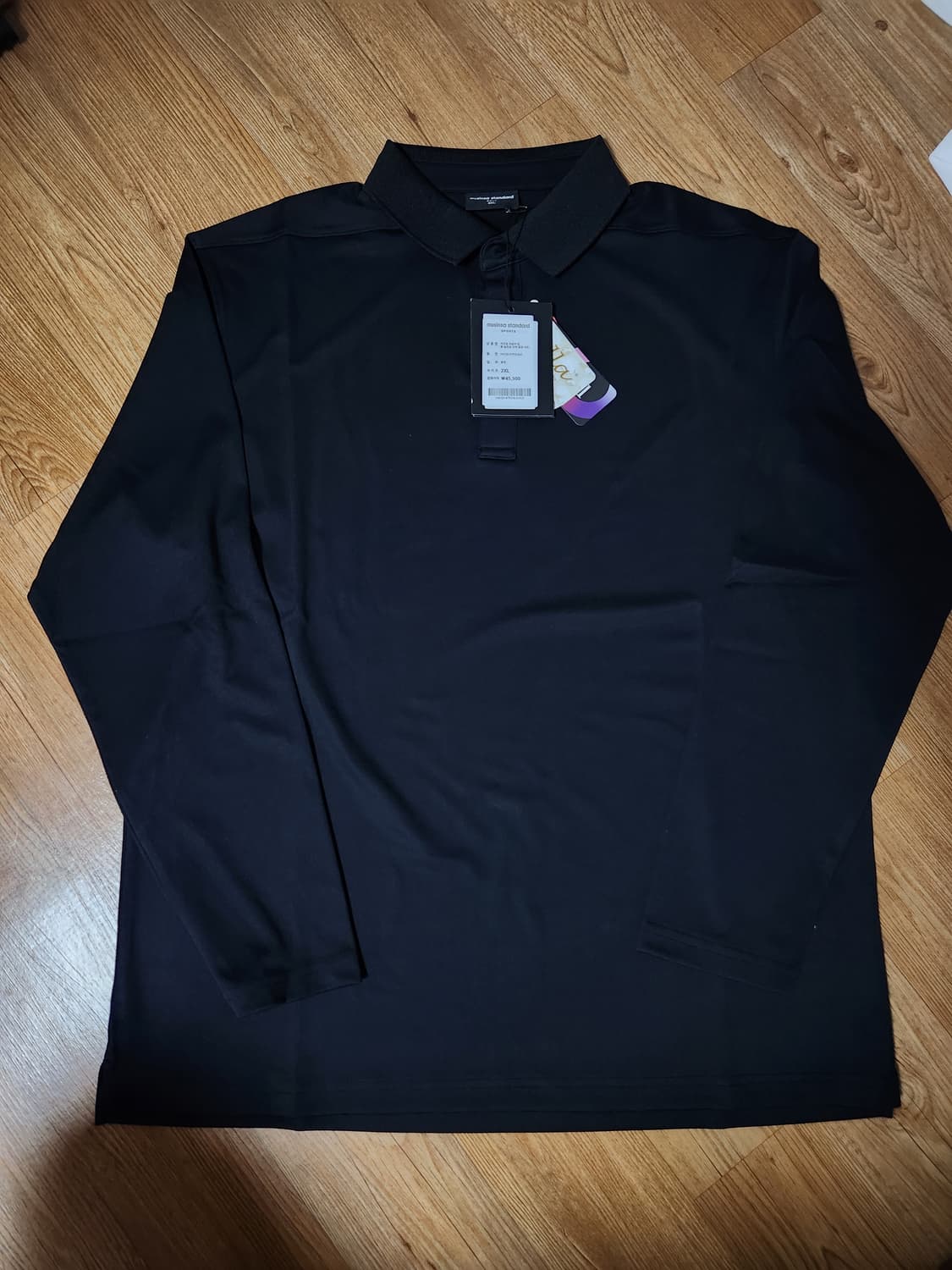 무신사스탠다드 골프 에센셜 피케 폴로 롱슬리브 [블랙] 2xl 상품이미지3