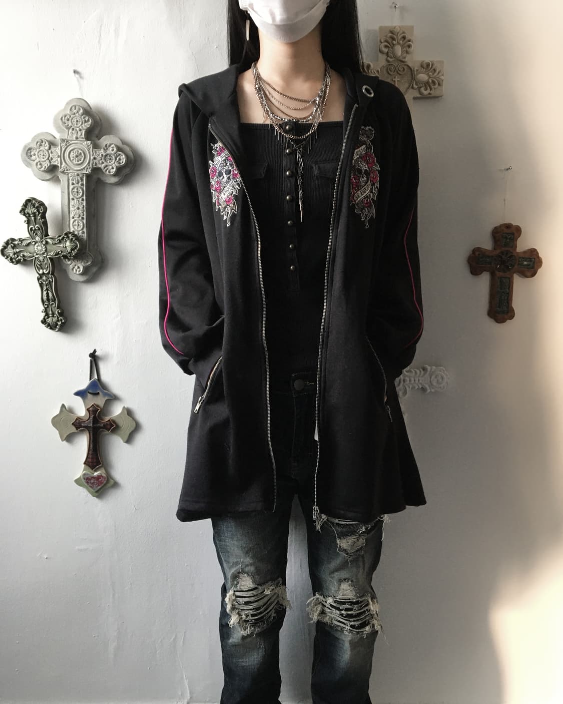 Algonquins skull patch point hood zip up 상품이미지9