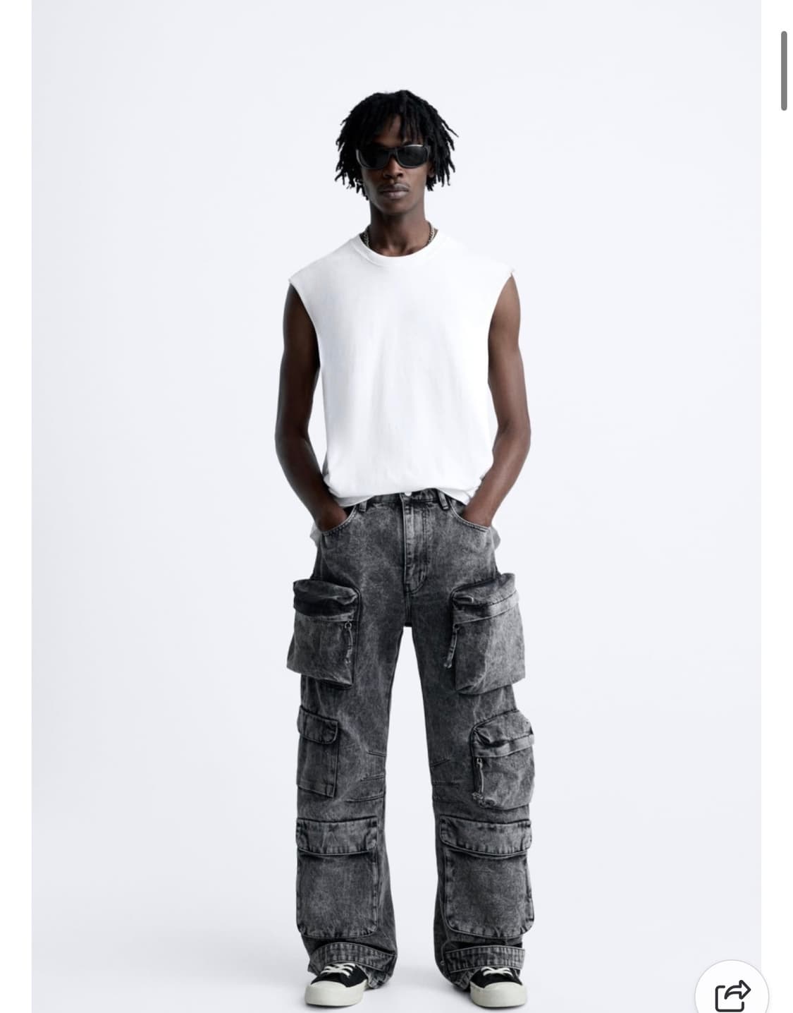 자라 utility pocket jean gray 상품이미지4