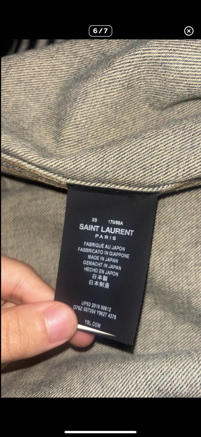 생로랑 데님 자켓 상품이미지6