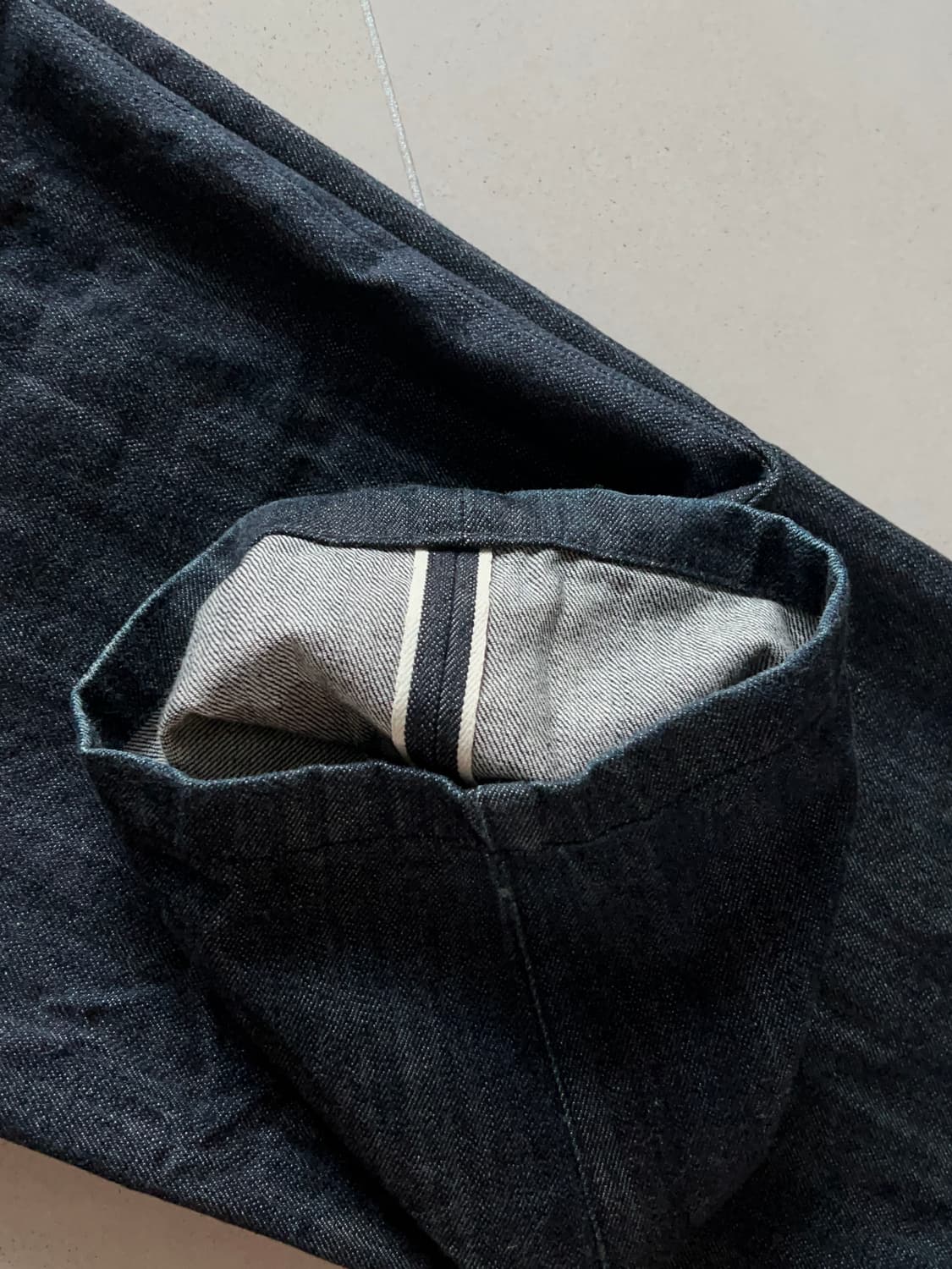 포터리 원 워시드 와이드 데님 블루 상품이미지5