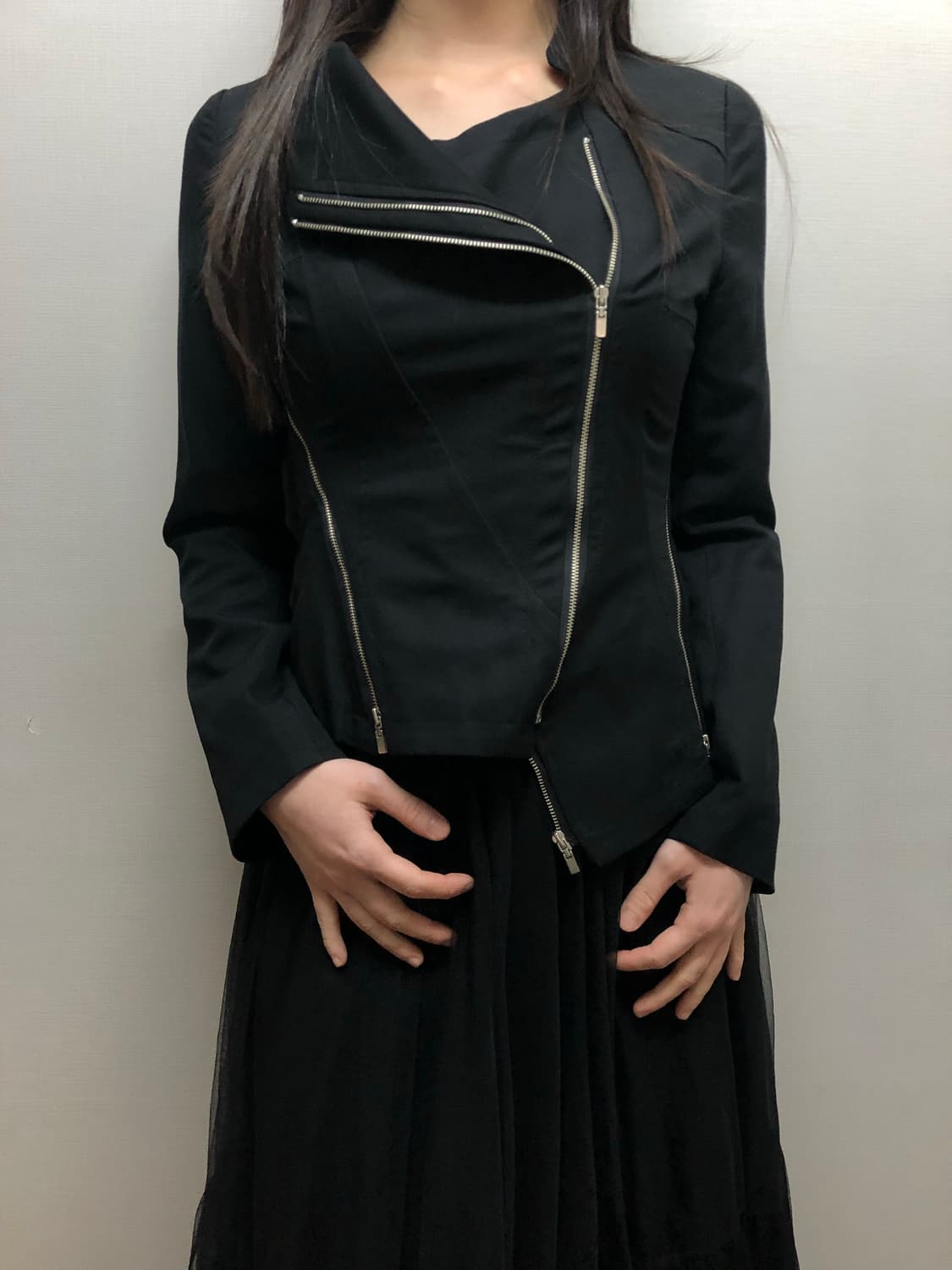 빈티지 블랙 펑크 디테일 자켓 상품이미지5