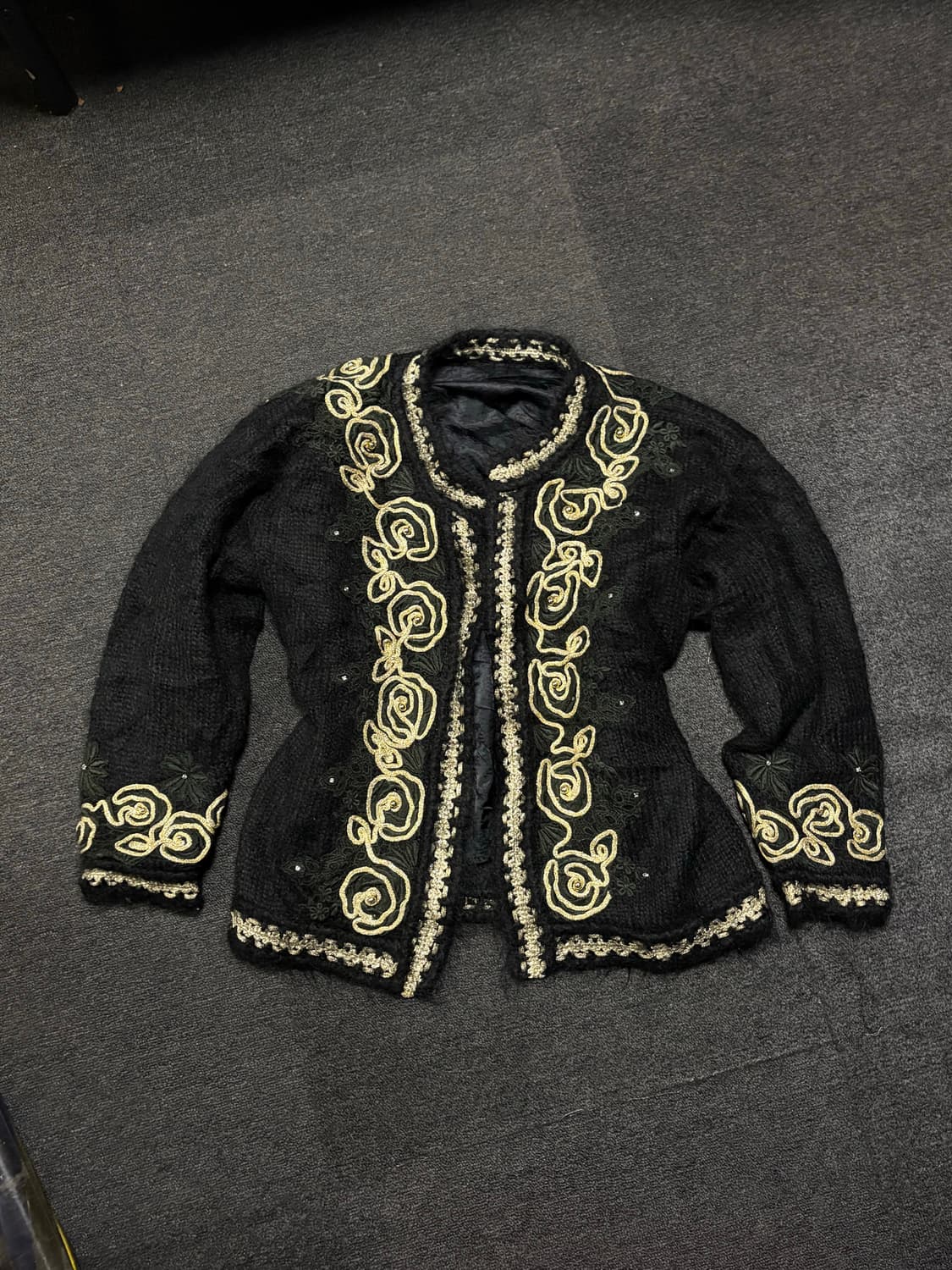 Gold&Black Roses tweed jacket 상품이미지1