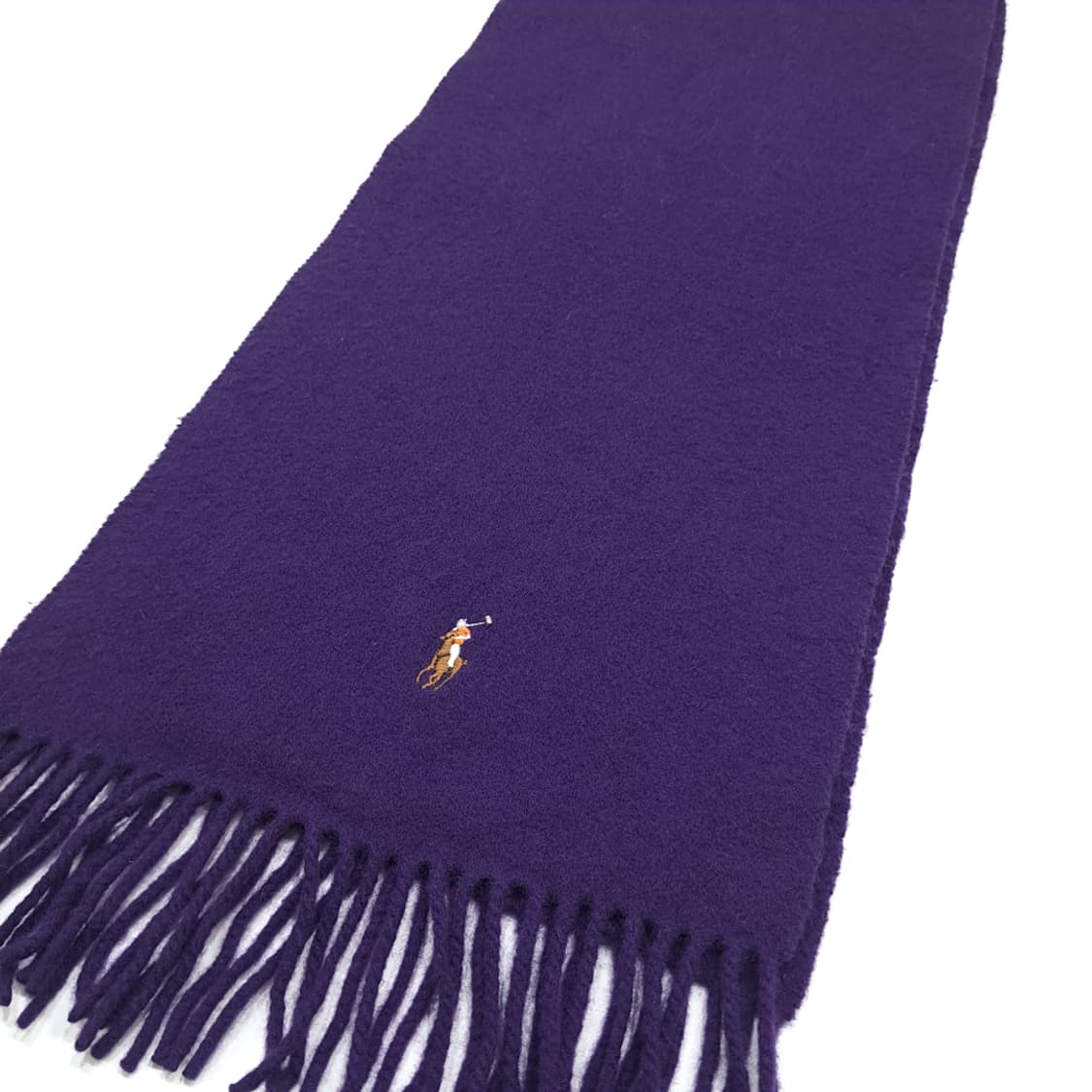 MX373 폴로 이태리판 램스울 자수 머플러 상품이미지4