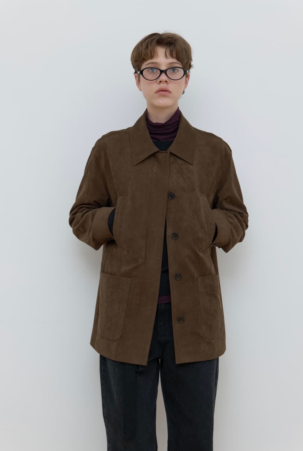 (새상품) 마조네 스웨이드 자켓 브라운 상품이미지1