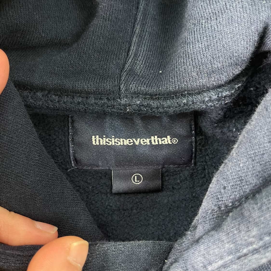 100 디스이즈네버댓 자수로고 후드티 상품이미지3