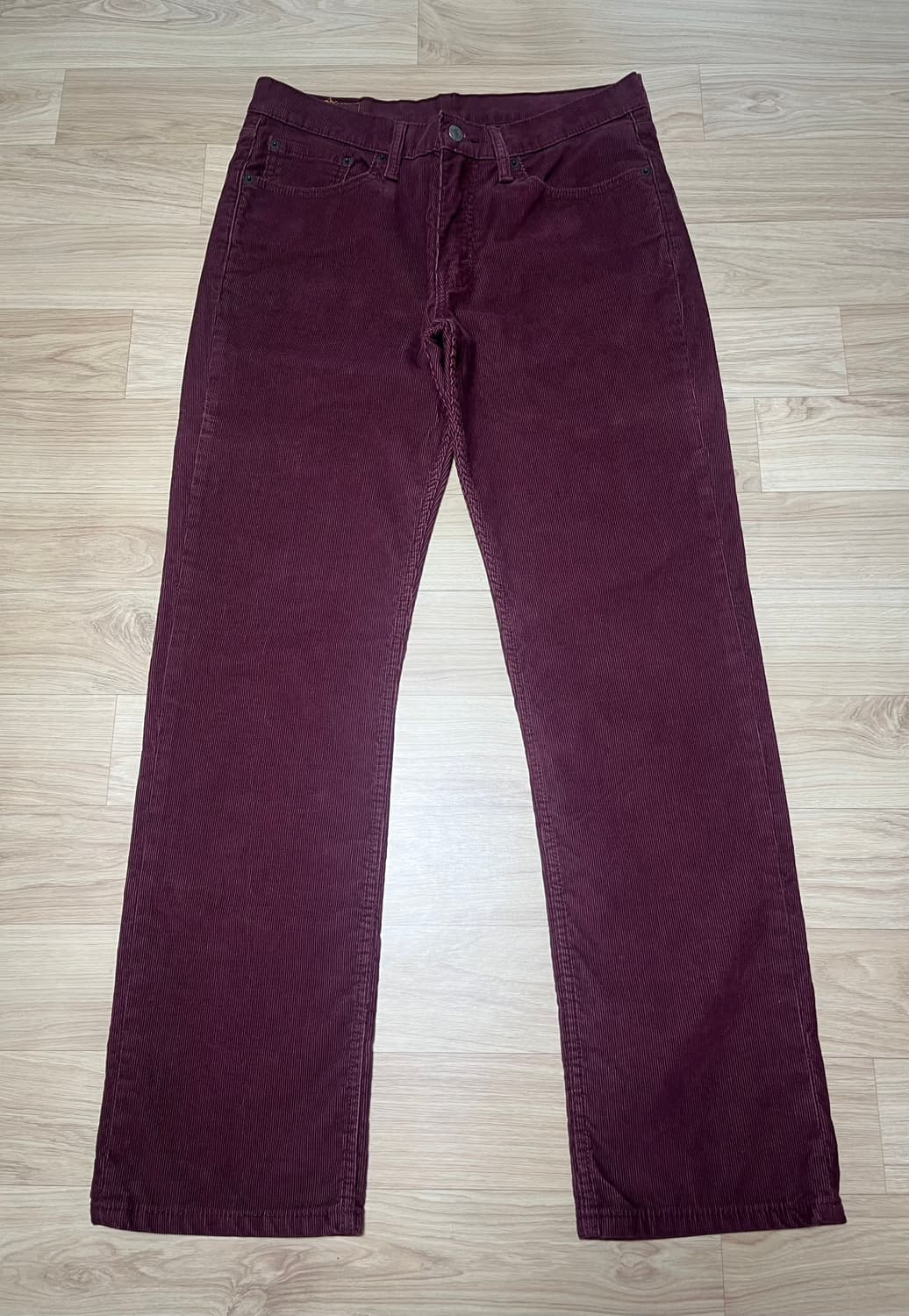 리바이스 514 코듀로이 팬츠 버건디 33x32(허리 41cm) 상품이미지5