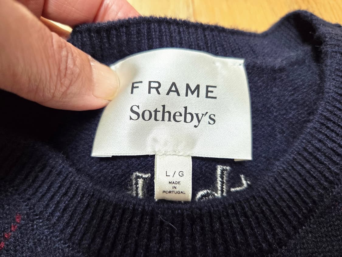 프레임(FRAME)X소더비 캐시미어100 아가일 베스트니트 66-77 상품이미지9