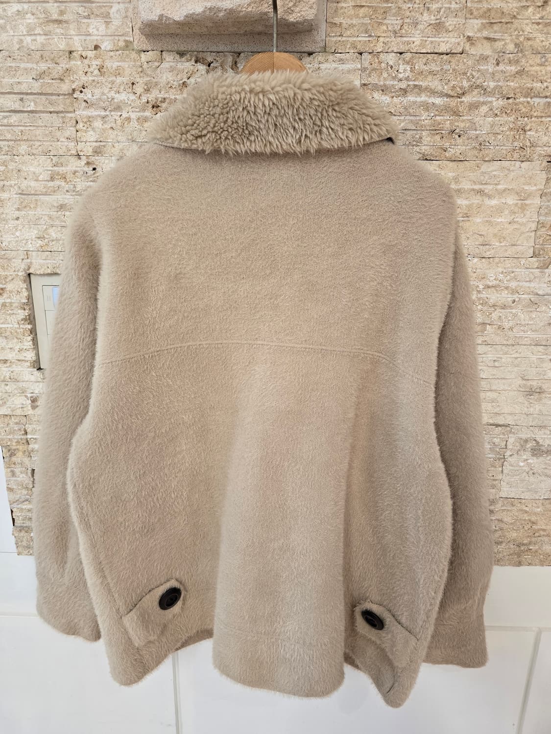 앙고라느낌 퍼 자켓 베이지 상품이미지2