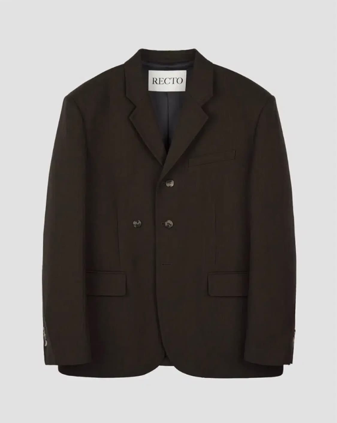 23fw 렉토 버진울 빈티지 스프라이트 브라운 자켓 상품이미지1