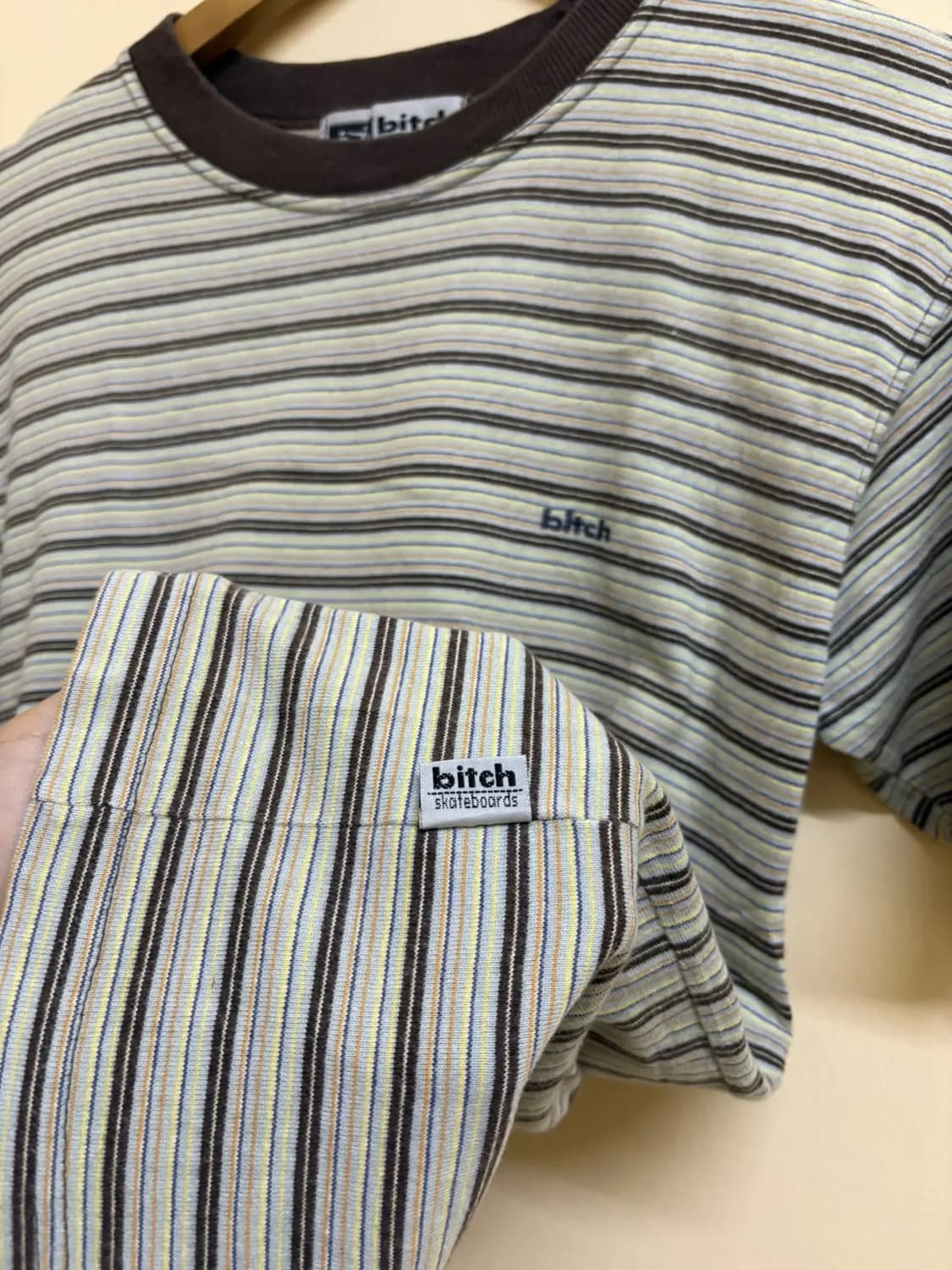 비치 스케이트보드 스트라이프 보더 반팔 티셔츠 상품이미지5