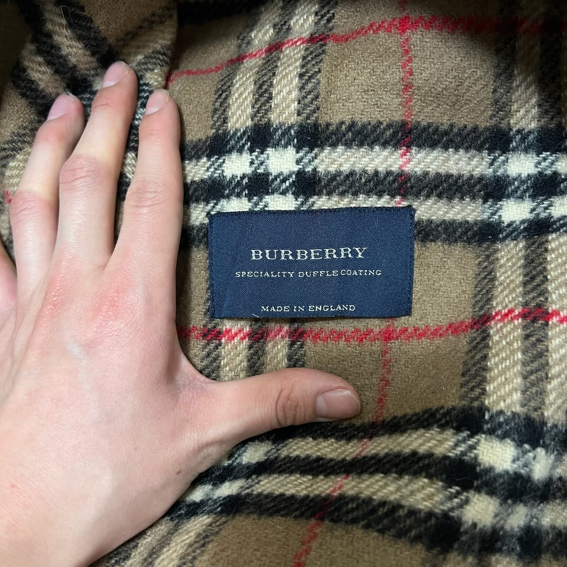 버버리 런던 노바체크 안감 더플 후드 떡볶이코트 L/100  상품이미지5