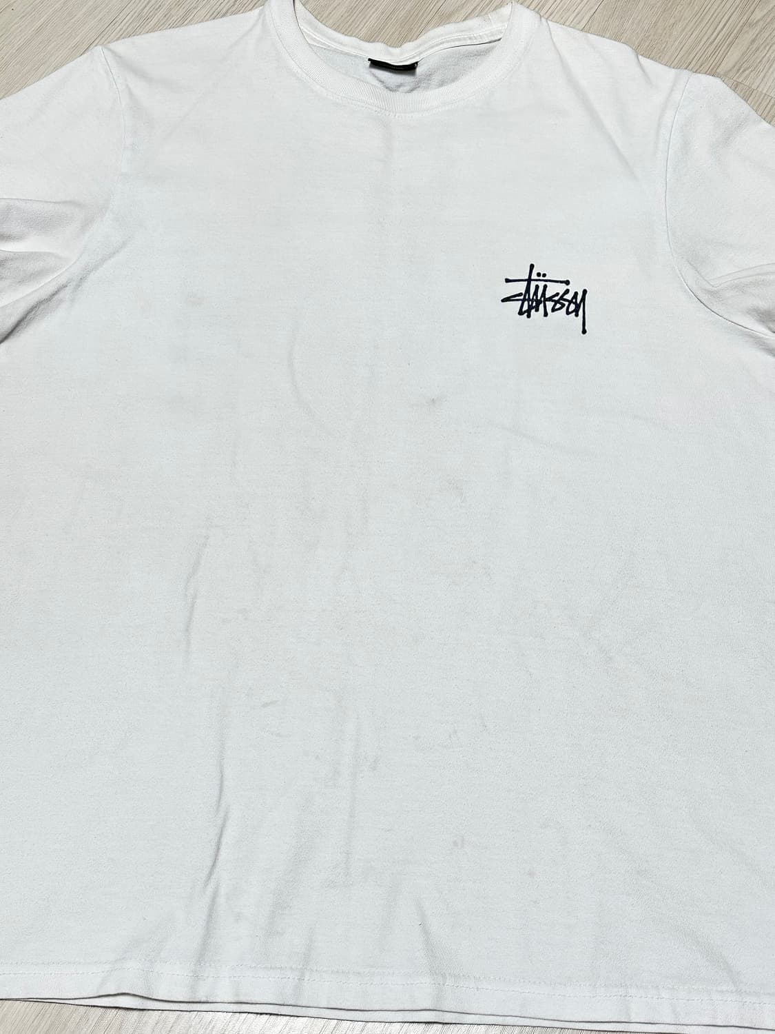 스투시 STUSSY 베이직 로고 반팔 티셔츠 화이트 상품이미지5