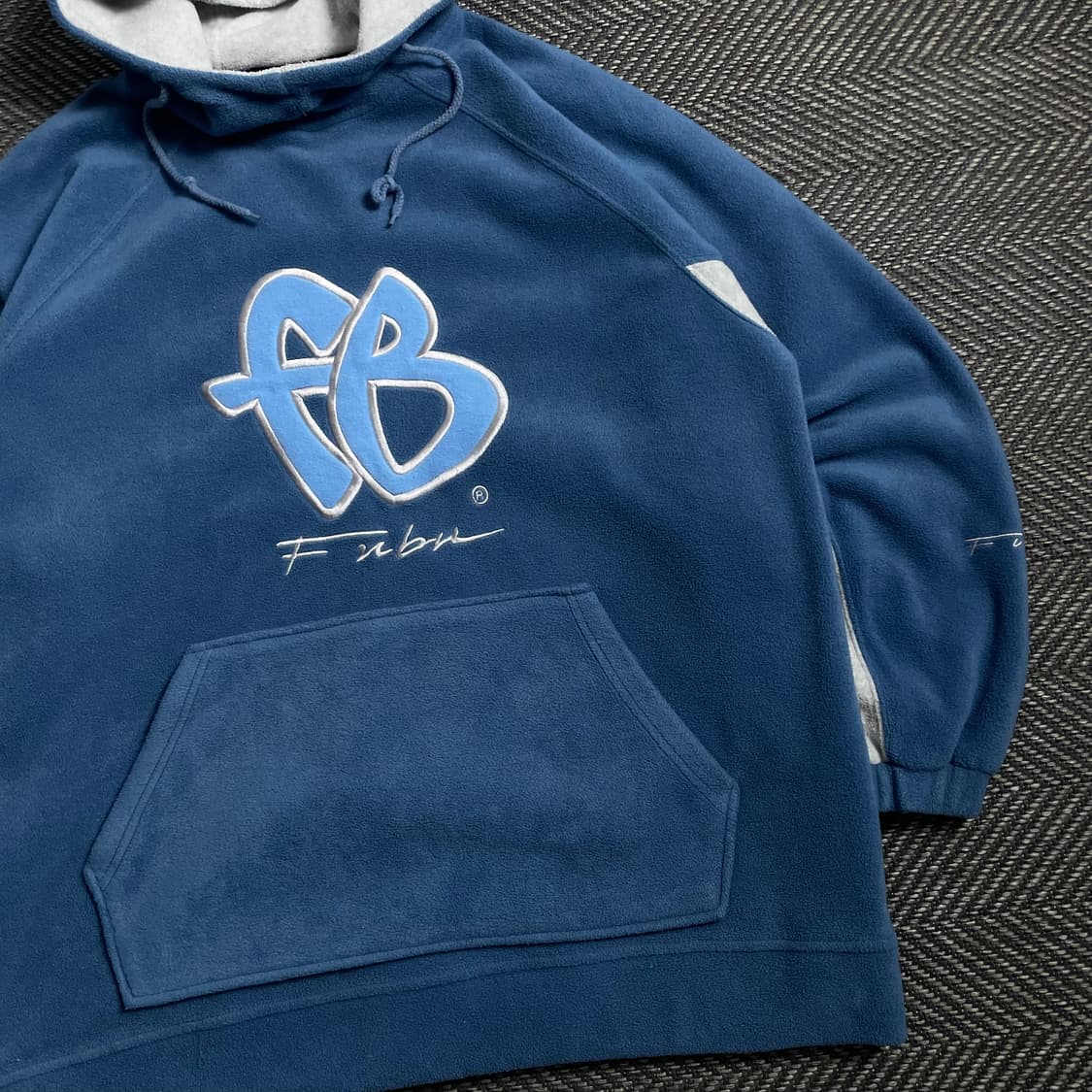 00s FUBU 올드스쿨 빅로고 플리스 후드 티셔츠y 4980 상품이미지3