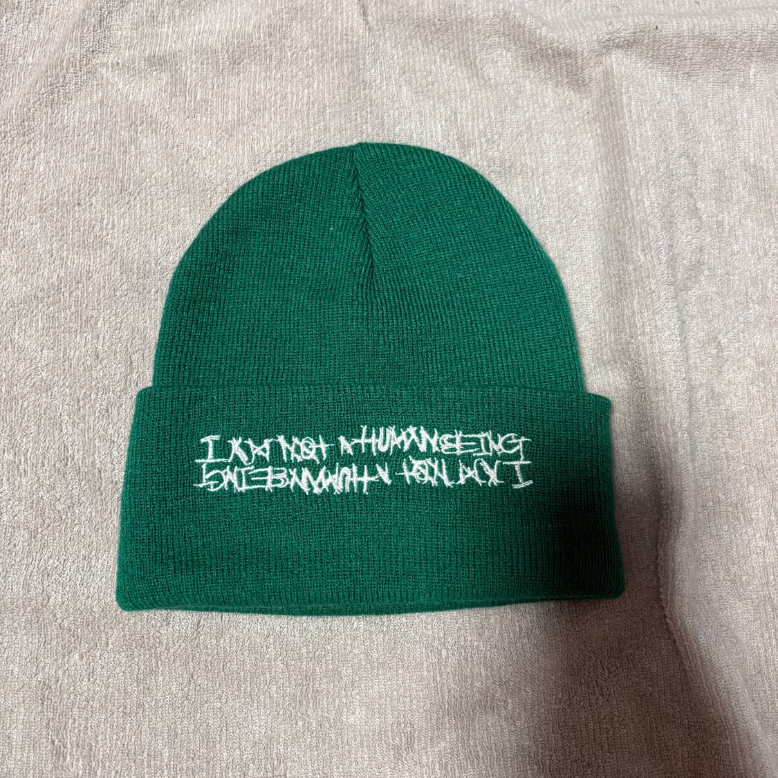 I Am Not A HumanBeing 아임 낫 어 휴먼 비잉 그린 비니 상품이미지1