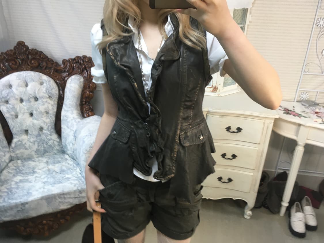 vintage archive brown leather vest 상품이미지2