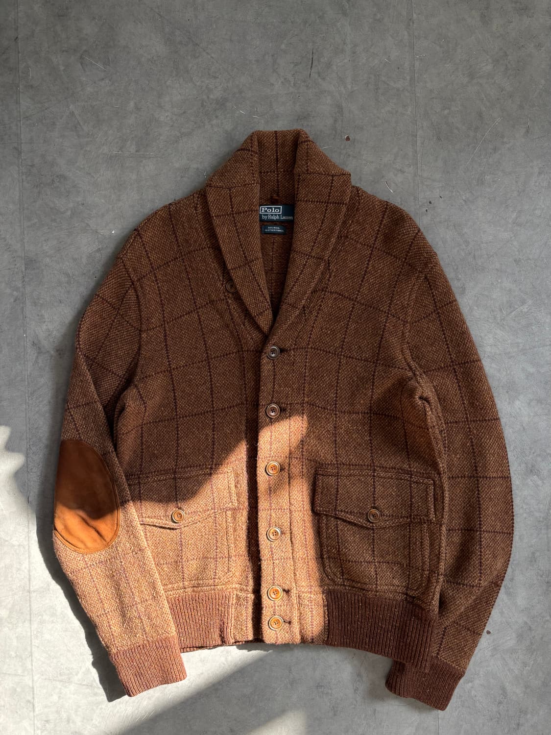 폴로랄프로렌 헤비 울 브라운 체크 가디건 자켓 상품이미지10