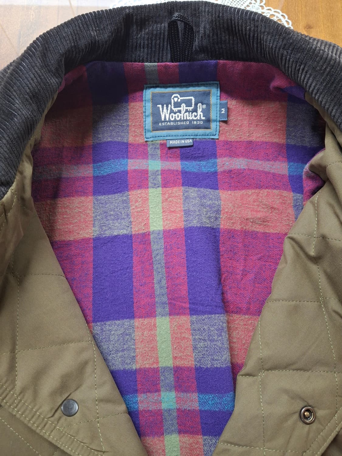 울리치 퀼팅 헌팅 자켓 M 사이즈 판매합니다! 상품이미지3