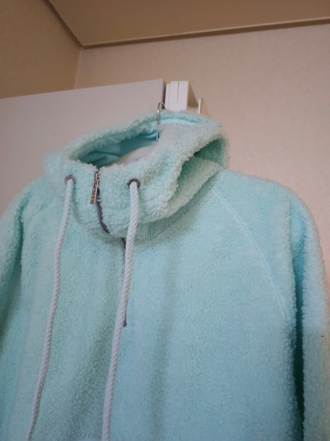 안다르 플리스 후드티 민트 2사이즈 상품이미지2