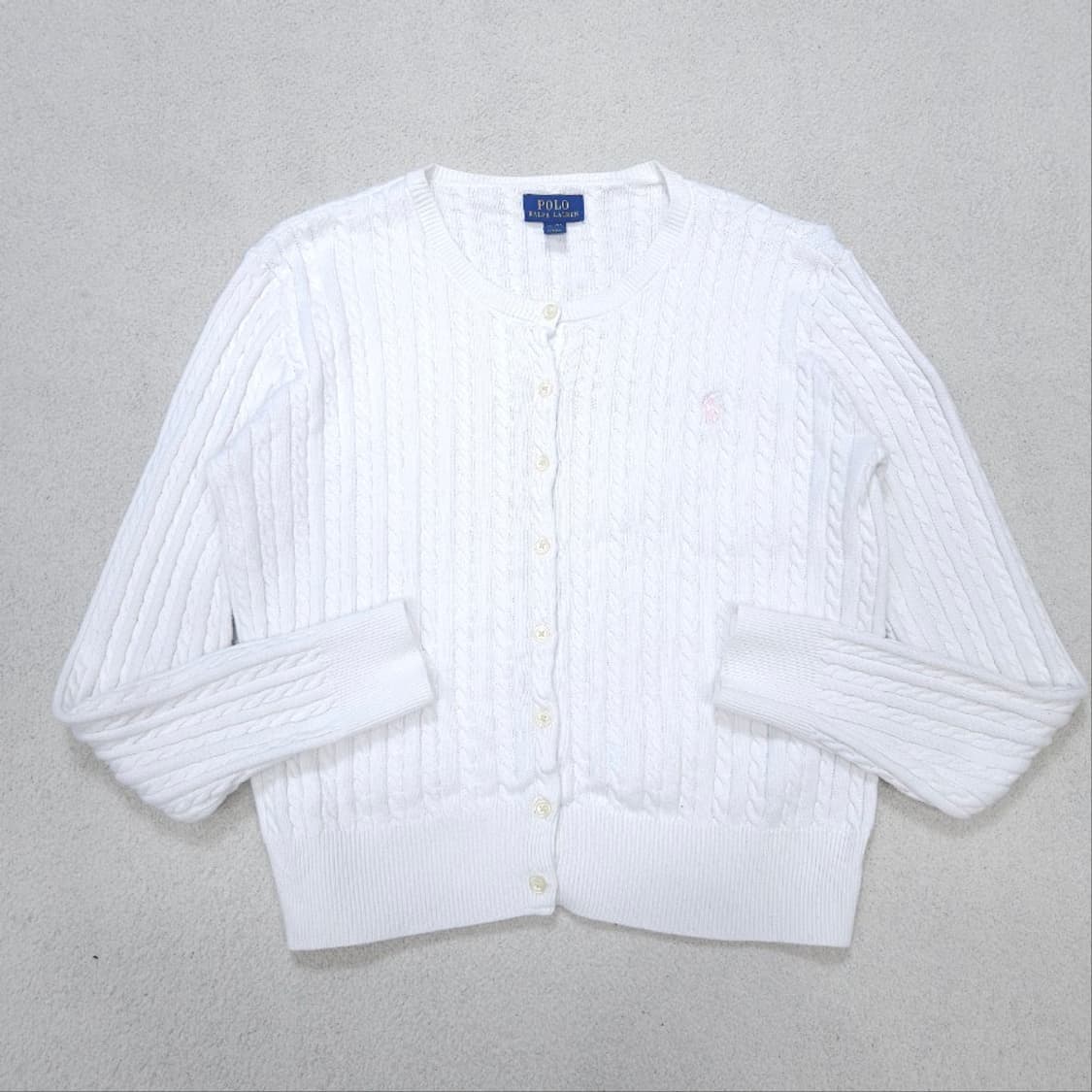 폴로 랄프 로렌 신형 케이블 가디건 XL16 화이트 상품이미지2