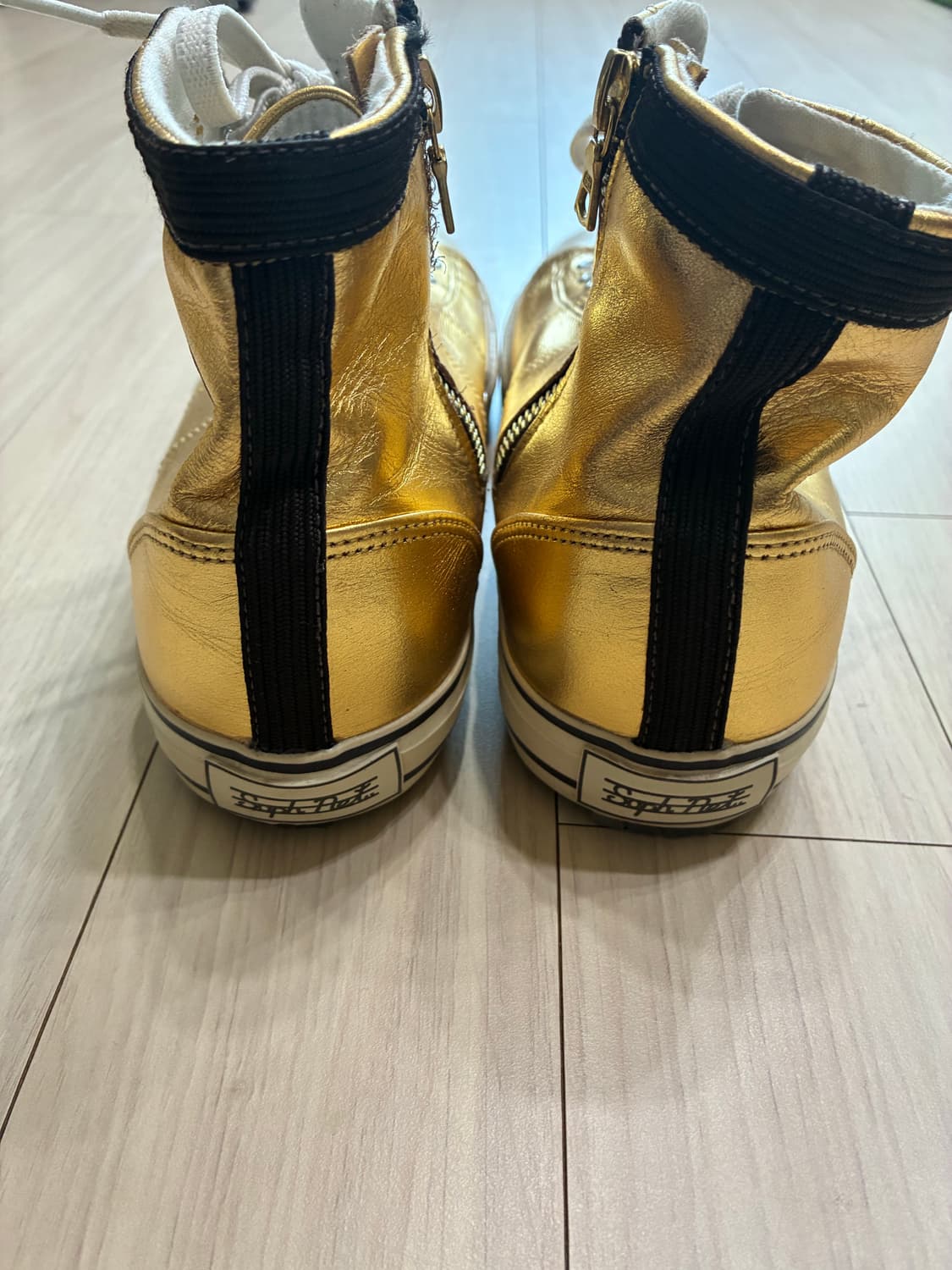 새제품) 비즈빔 × 소프넷 키퍼 하이 골드 메탈릭 레더 US8 (265) 상품이미지4