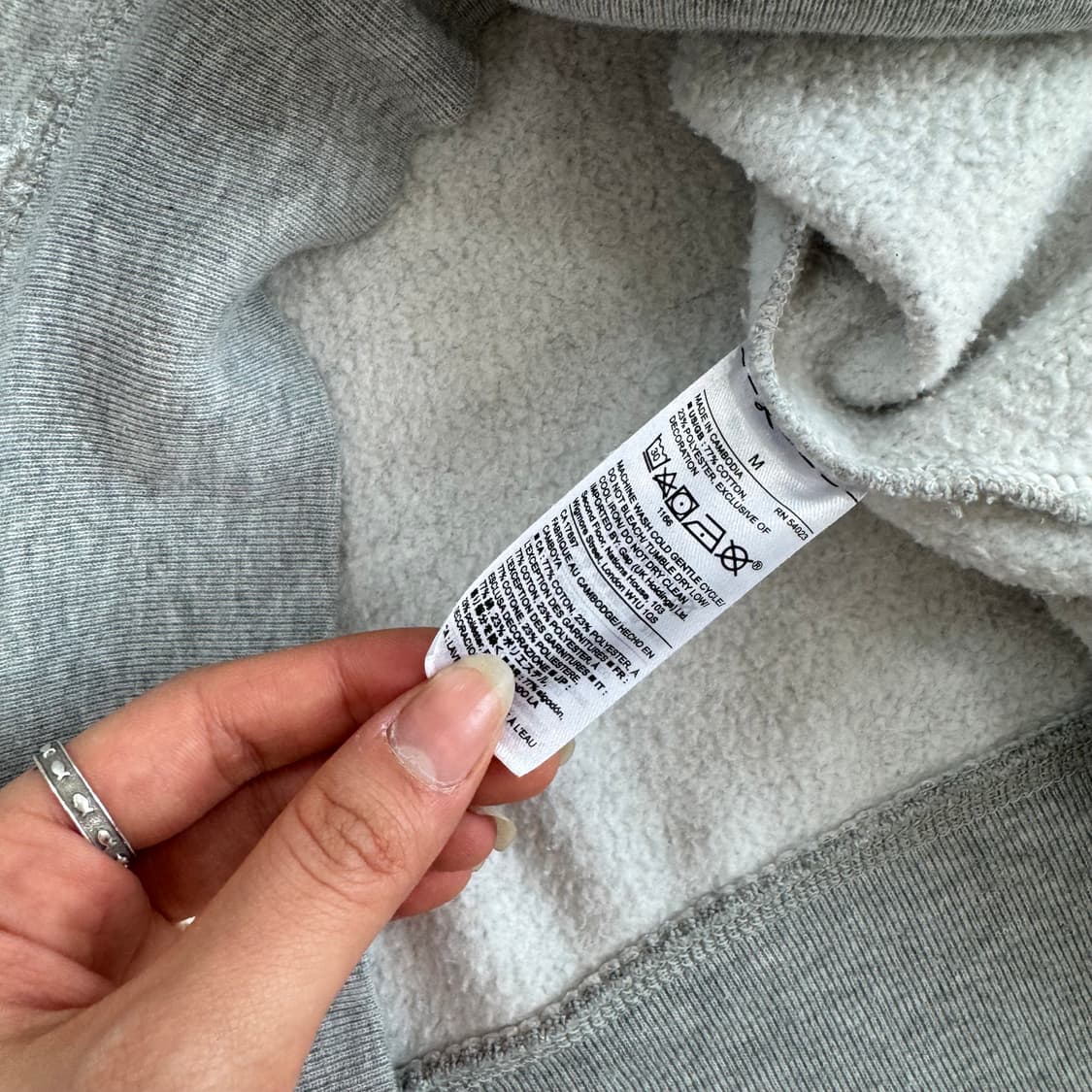 Gap 갭 차콜 로고 그레이 후드집업  상품이미지6