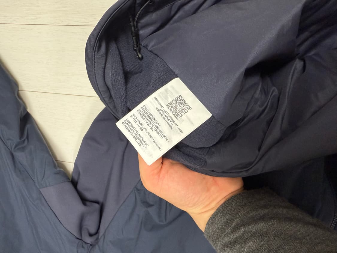 아크테릭스 아톰  XL사이즈  한글 가격텍 있어서 에이에스 문제 없구요  상품이미지5