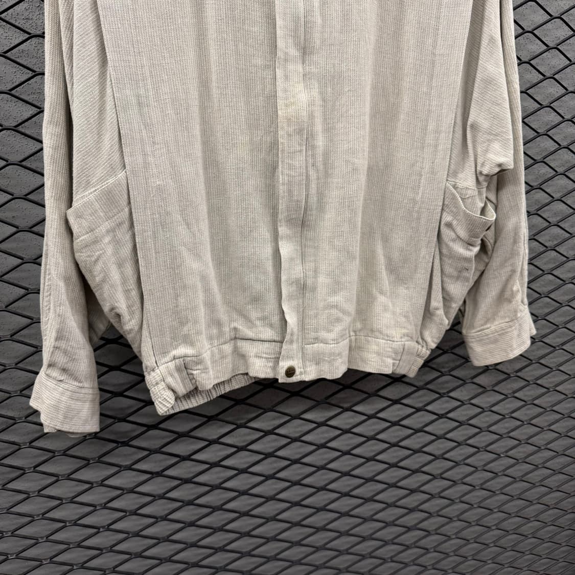 LANCEL 랑셀 스탠드카라 코튼자켓 카라스냅 멀티포켓 디테일 아이보리 상품이미지5