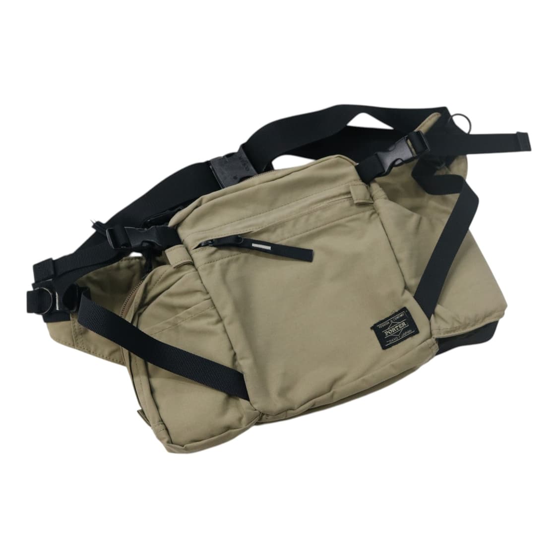 PORTER 포터 빈티지 베이지 코튼 나일론 웨이스트백 힙색 상품이미지1