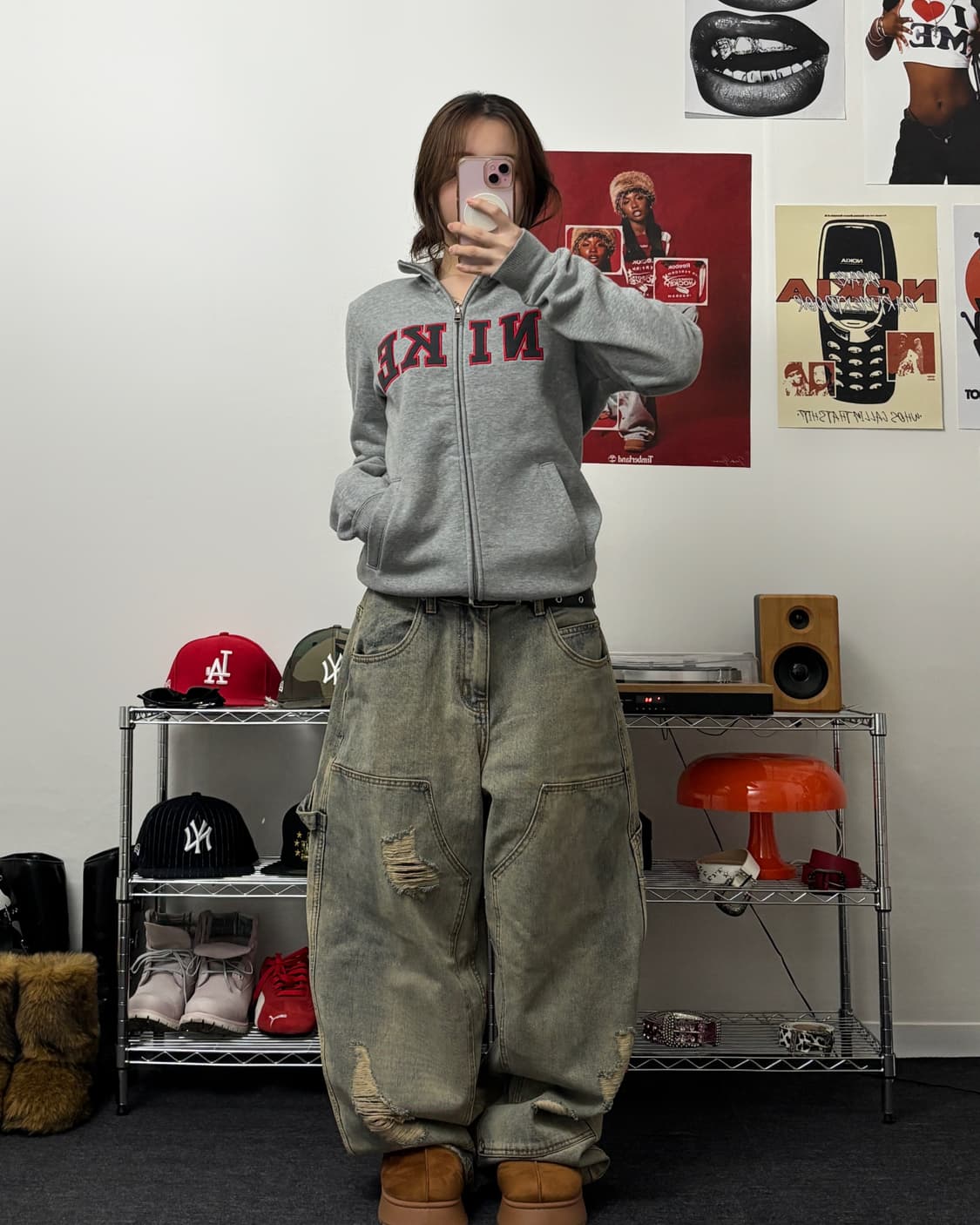 나이키 00s 스펠로고 스웻 트랙탑 상품이미지4