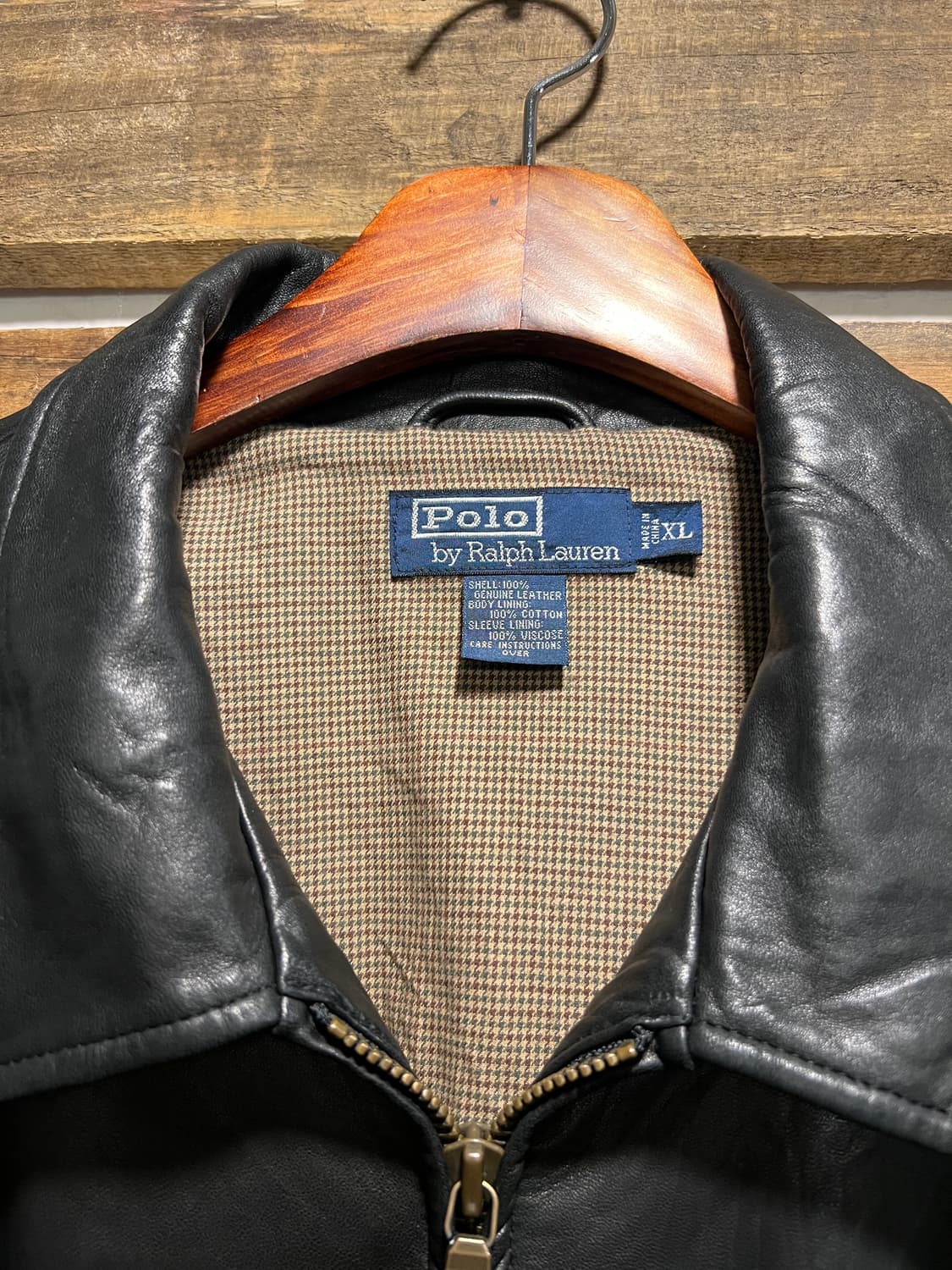 [XL]폴로 랄프로렌 맥스웰 램스킨 블랙 레더 자켓 상품이미지2