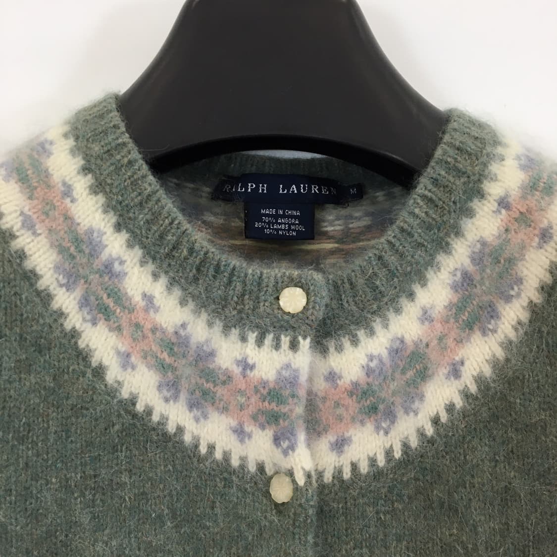 폴로 랄프로렌 앙고라 페어아일 반팔가디건 M 상품이미지2