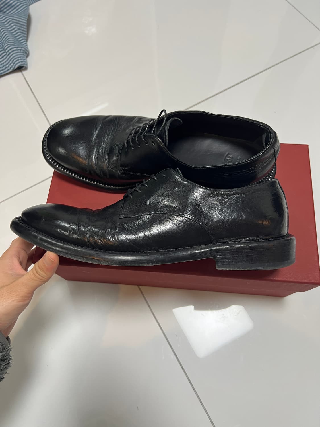 택포27) 그라더스 grds 블루처08 더비슈즈 블랙 265 상품이미지1