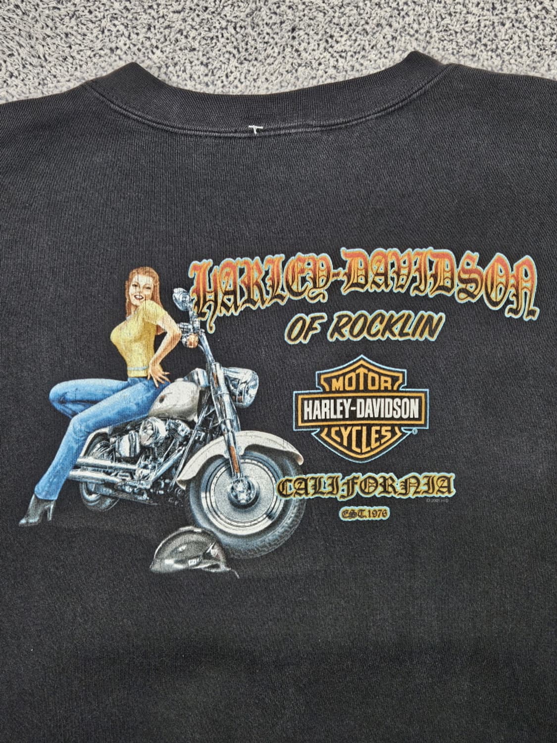 할리데이비슨 리플렉티브 플레임 맨투맨 스웻셔츠 (상세설명참조)/10125 상품이미지8