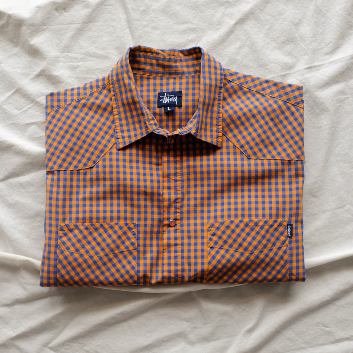 1990’s Made In USA 스투시 체크 셔츠 상품이미지2