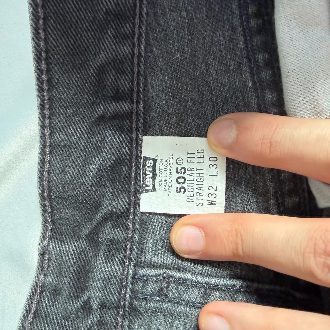빈티지 리바이스 505 흑청 블랙 데님 32x30 상품이미지7
