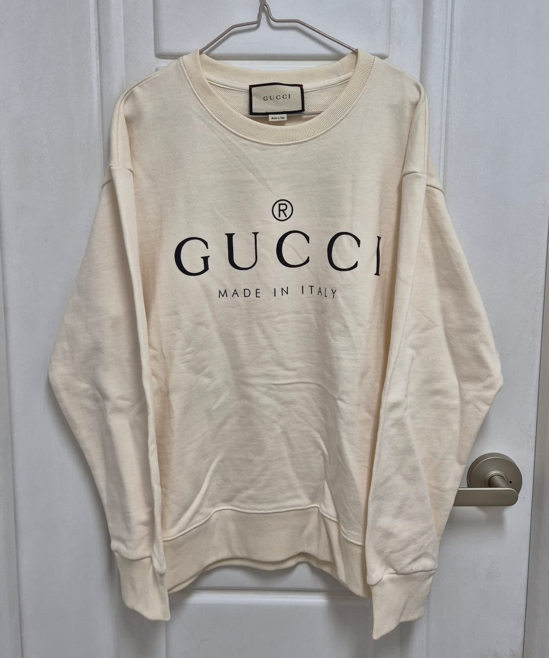 (정품) 구찌 아이보리 로고 맨투맨 XS 상품이미지6