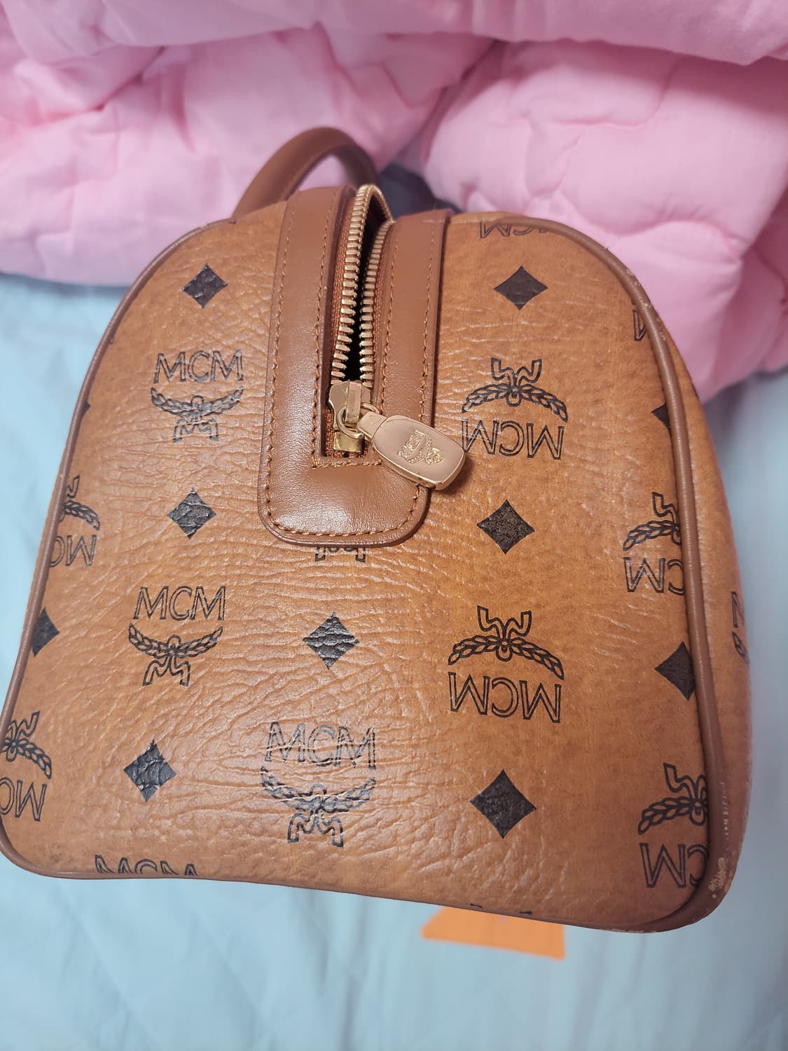 급처상태양호!MCM엠씨엠 비세토스 보스턴 토트백 레더가죽가방 루이비통st 상품이미지8