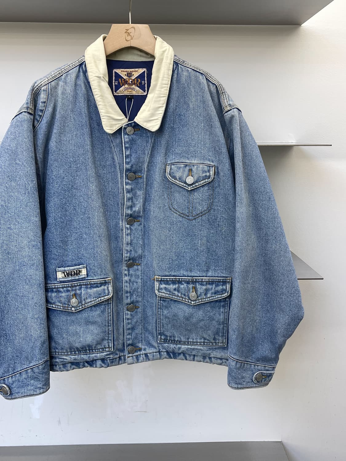 WDR 90s 퀄티드 데님 초어 자켓 상품이미지3