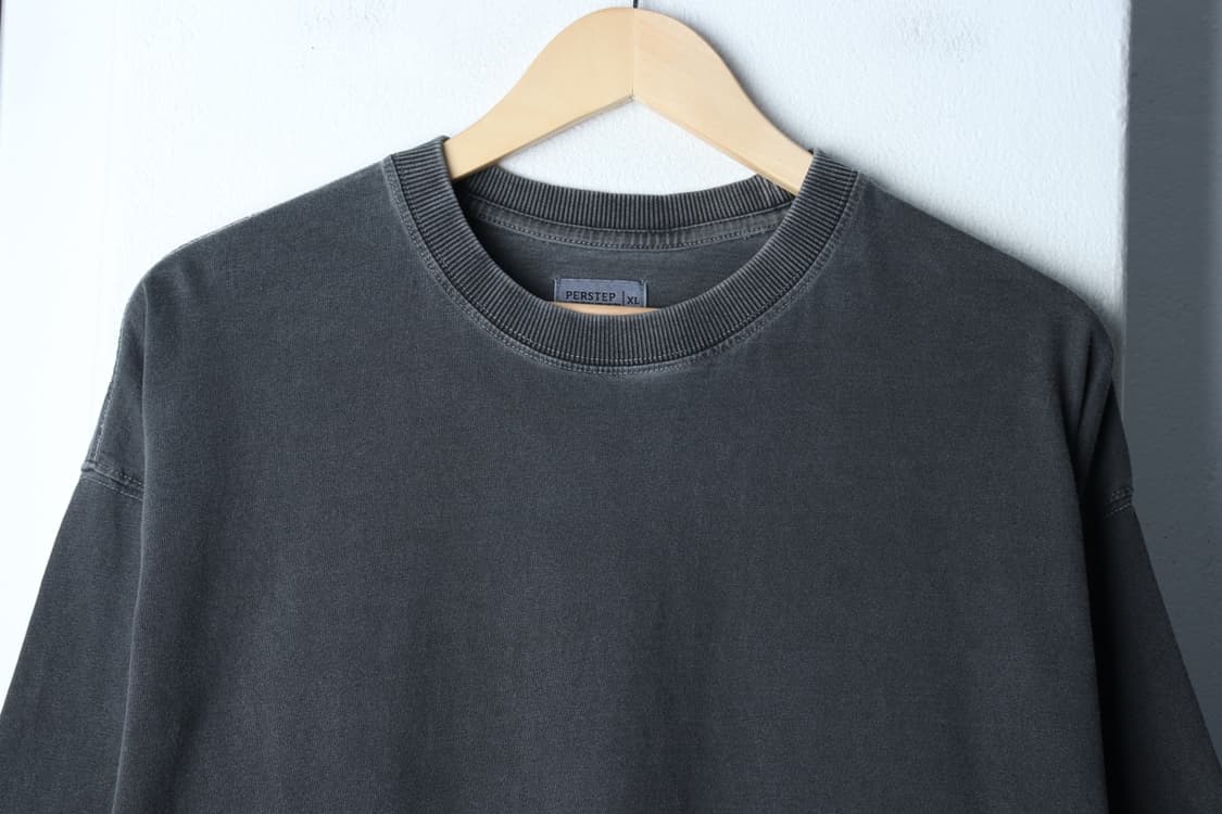 (XL-2XL) 퍼스텝 반팔 티셔츠 빅사이즈 피그먼트 그레이-H31954 상품이미지3