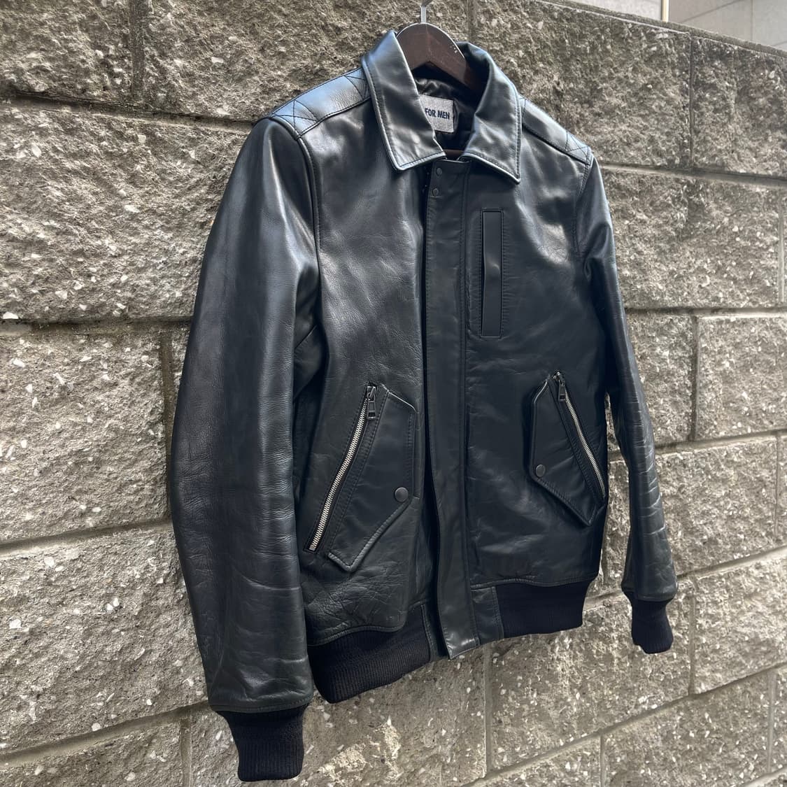 [100] 티아이포맨 소가죽 블랙 자켓 상품이미지3