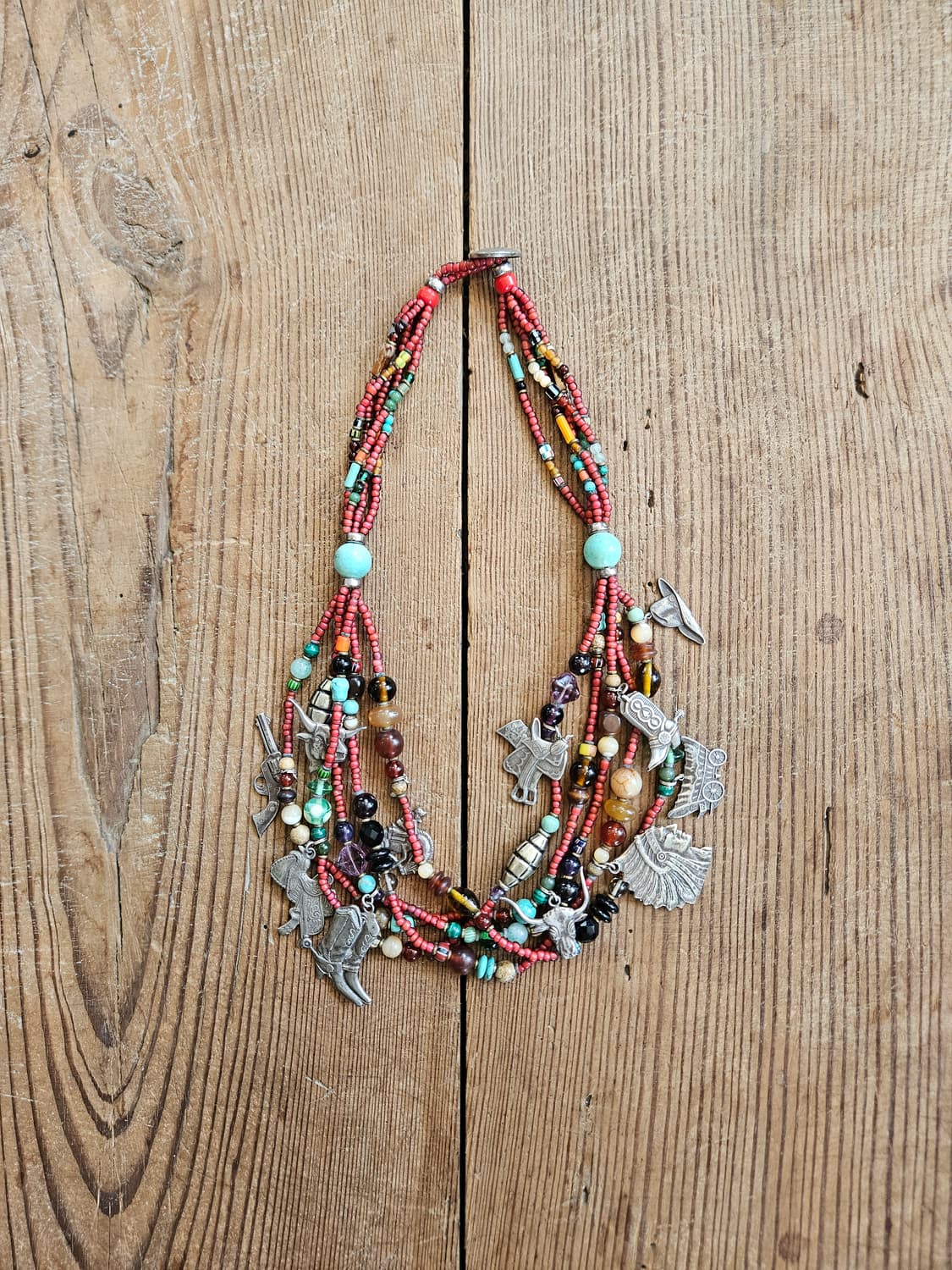 빈티지 네이티브 아메리칸 인디언 비즈 실버 주얼리 상품이미지1