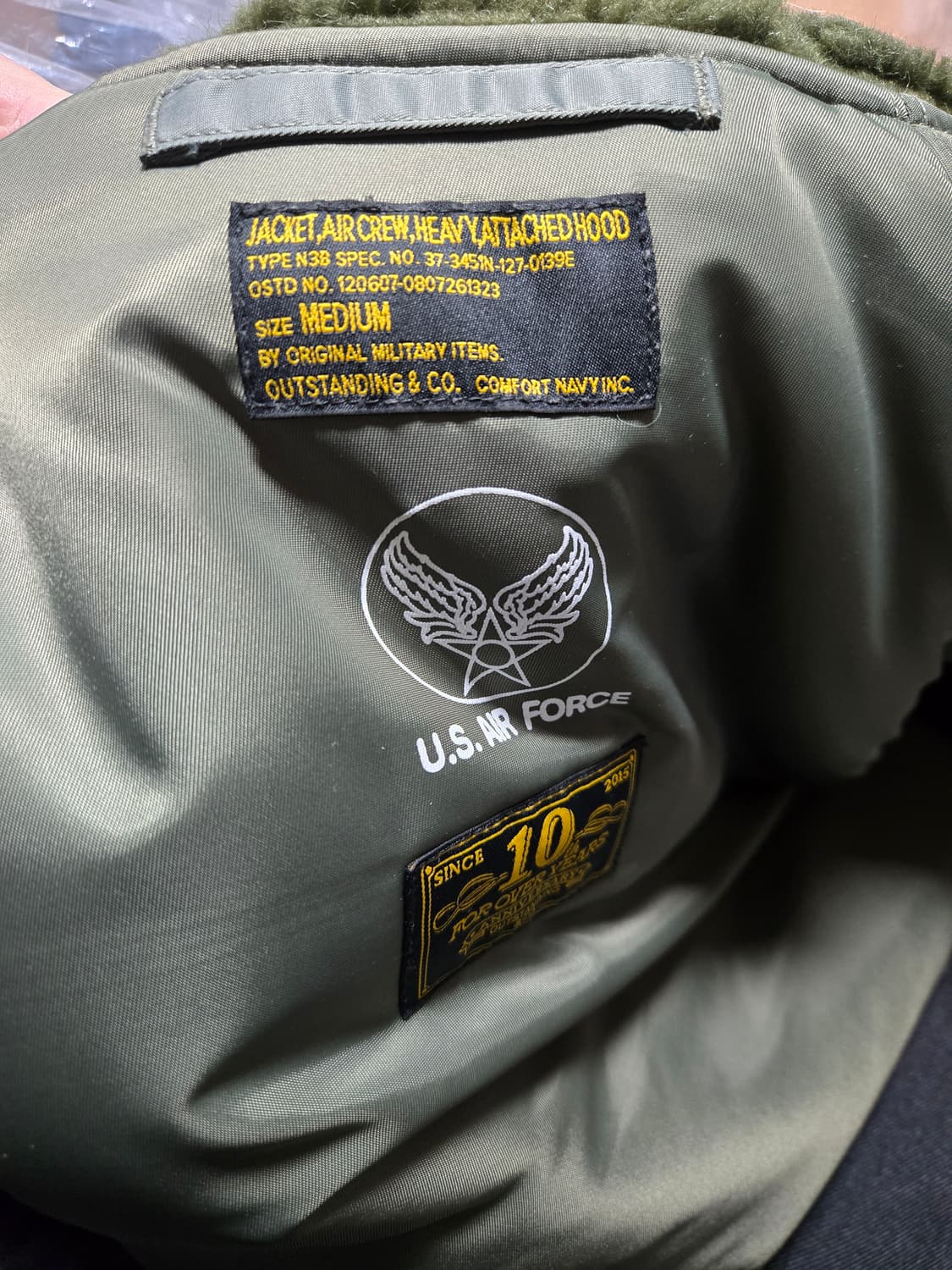 아웃스탠딩 N3B Flight Parka Sage Green 상품이미지2