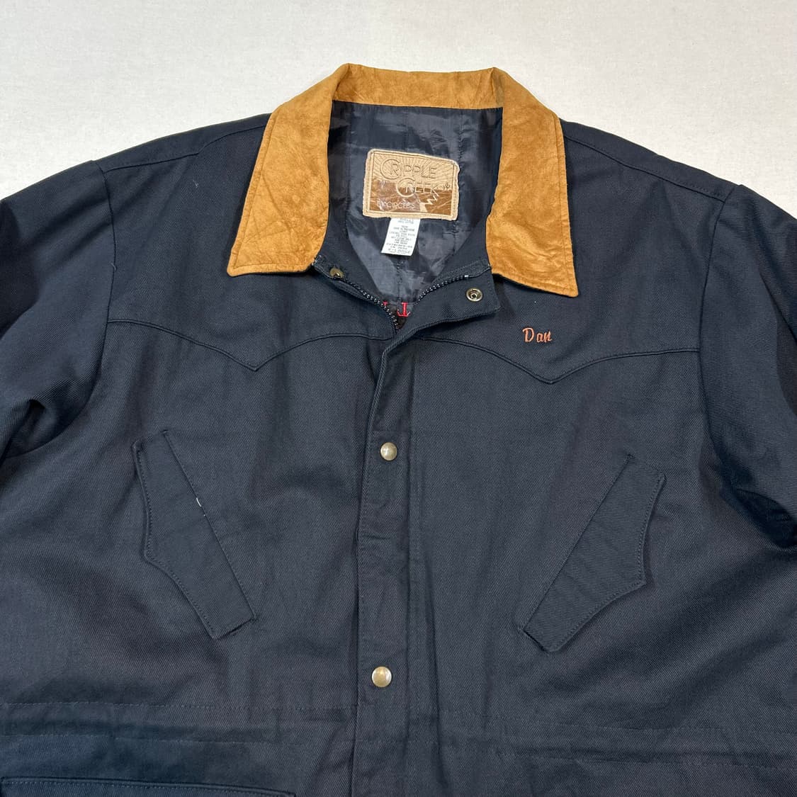 XL) Cripple Creek 웨스턴 백자수 캔버스 워크 자켓 상품이미지3