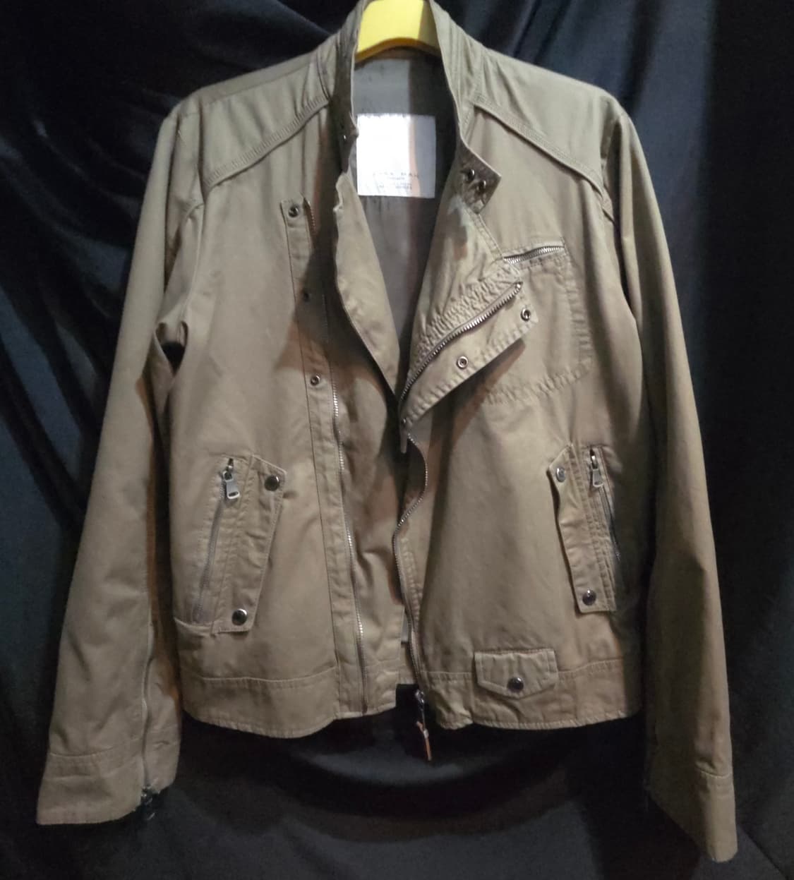 자라 맨 코튼 라이더 자켓 상품이미지1