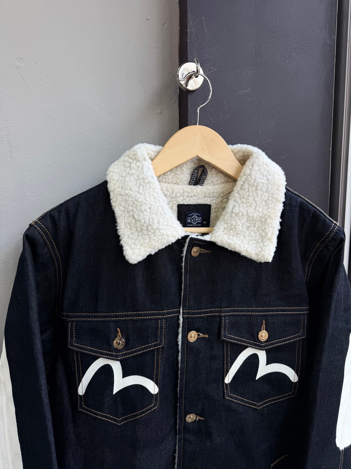 .L/ 에비수 빅로고 청데님 쉐르파 자켓 상품이미지3